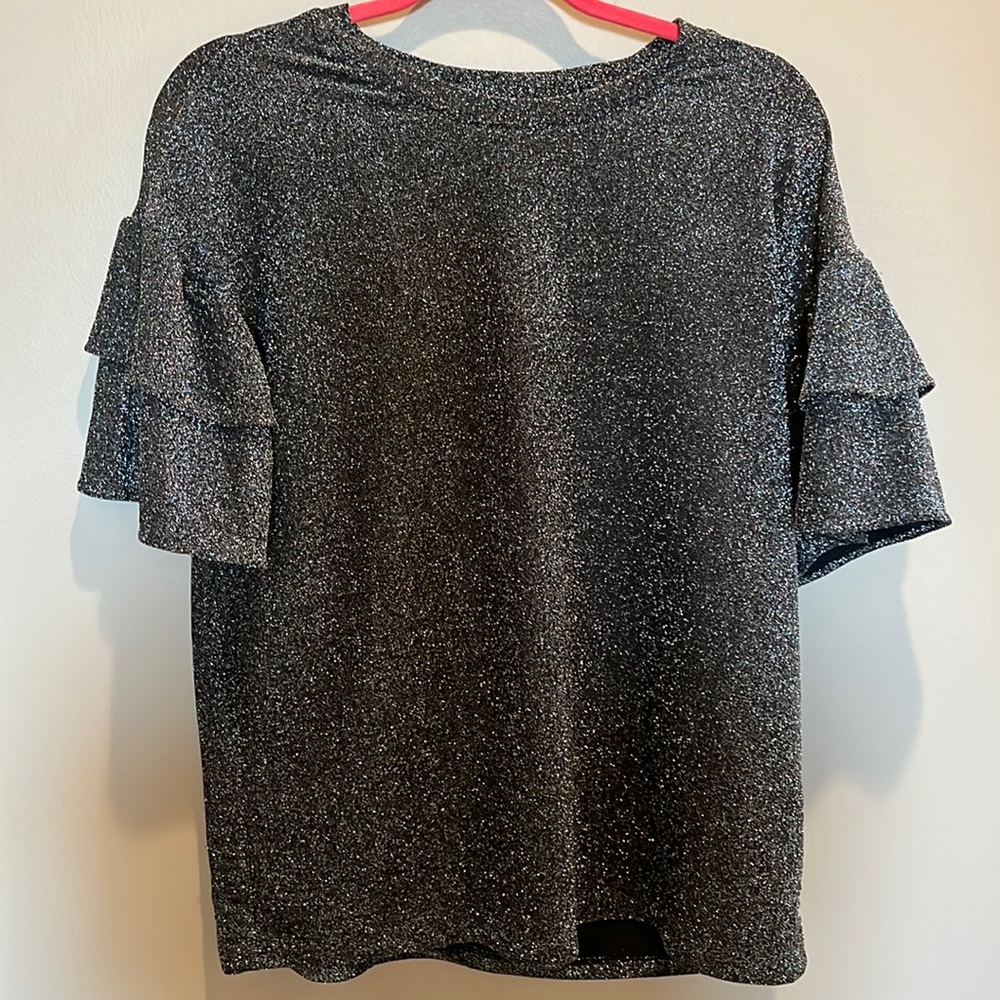 Michael Kors Shiny flared short sleeve t shirt
